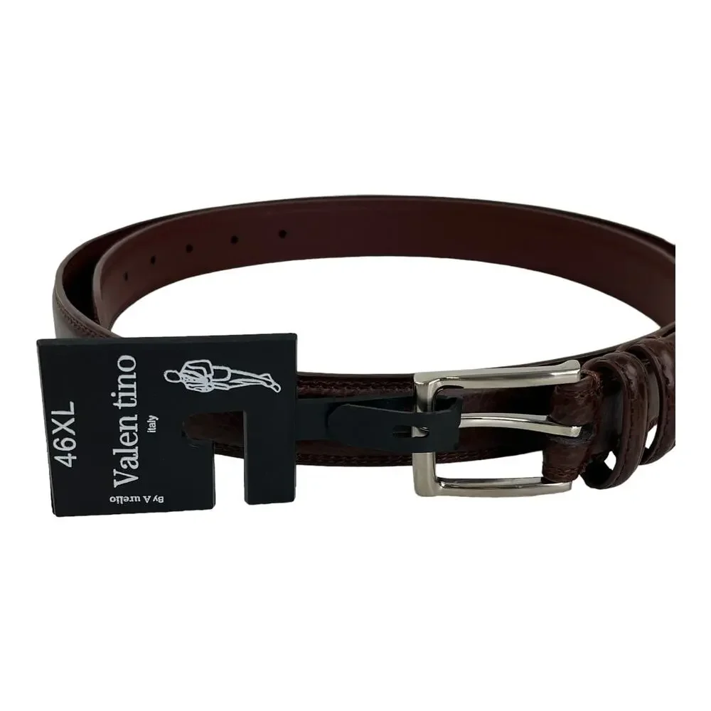 Aurielo Valentino Belt 46XL Men's Black Leather